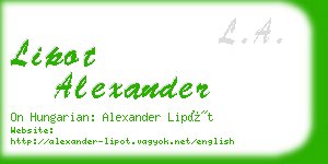 lipot alexander business card